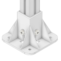 33-4545-1 MODULAR SOLUTIONS FOOT<br>45MM X 45MM (4) SIDED FOOT W/11MM FLOOR ANCHOR HOLES